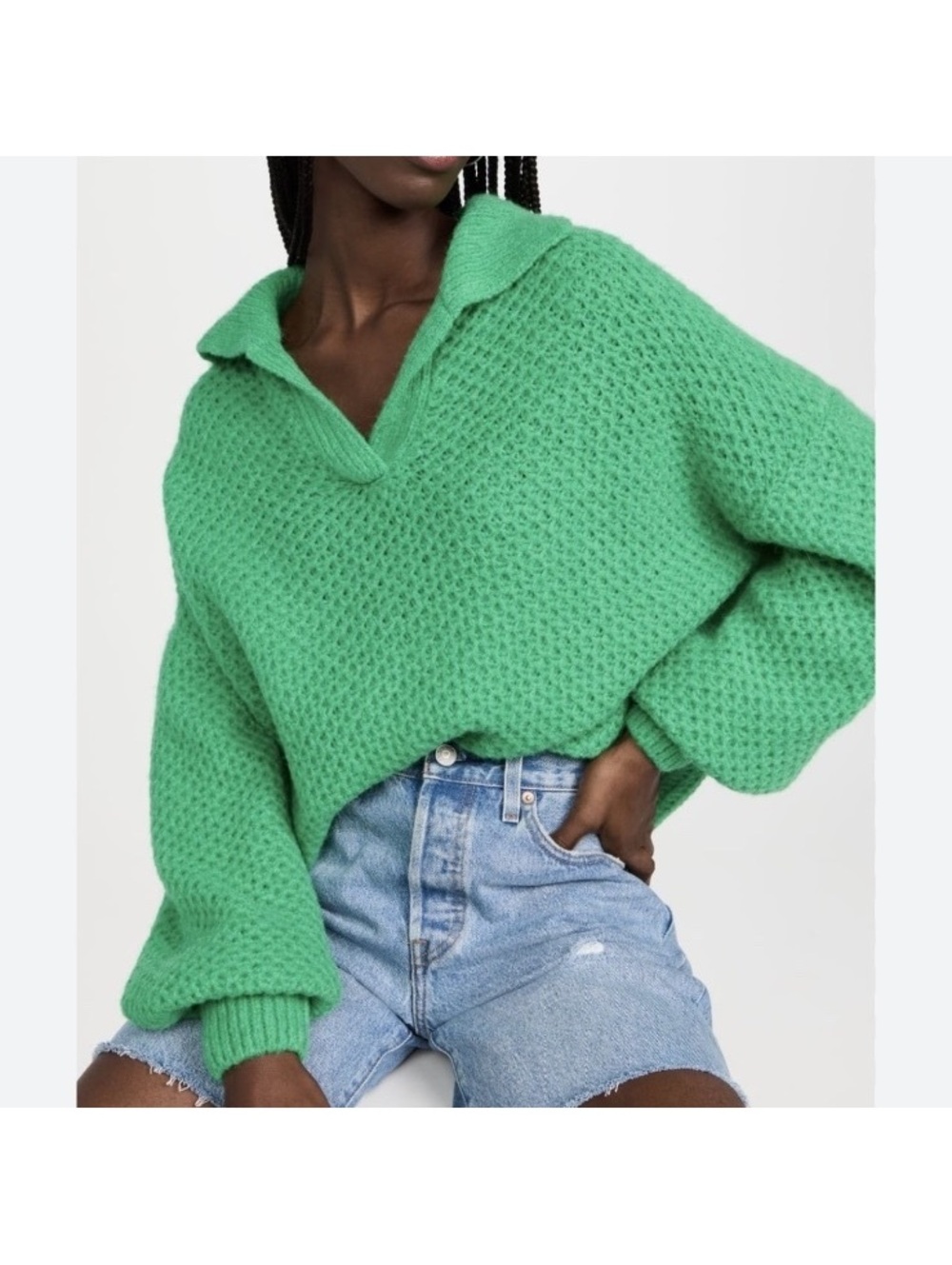 Xirena Ally Knit Sweater in Mint Green Alpaca & Wool Blend Women’s size Small